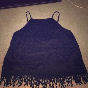 Black Lacey tank top